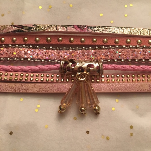 Magnetic Multi Layer Wrap Bracelet - Pink - Picture 2 of 2